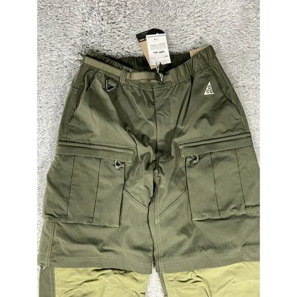 Nike ACG Smith Summit Convertible Cargo Pants SZ Small TALL Men Olive FN0428-355